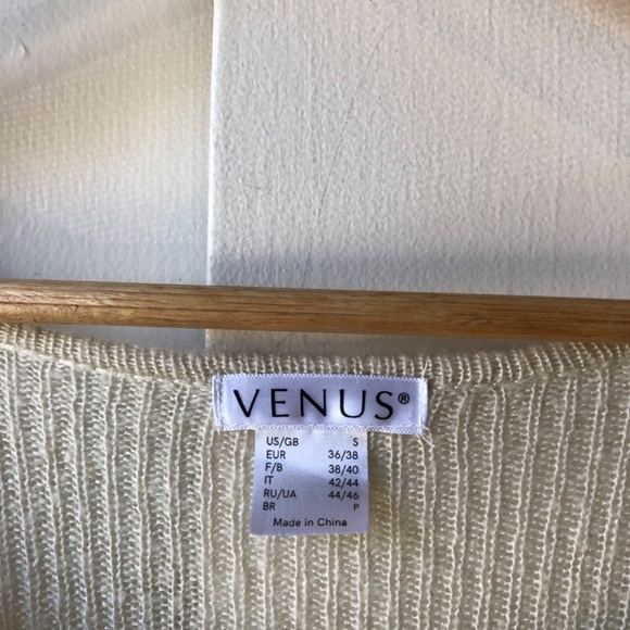 Womens Flowy Venus Light Sheer Dress Sleeves Long Small Cream - Picture 2 of 8